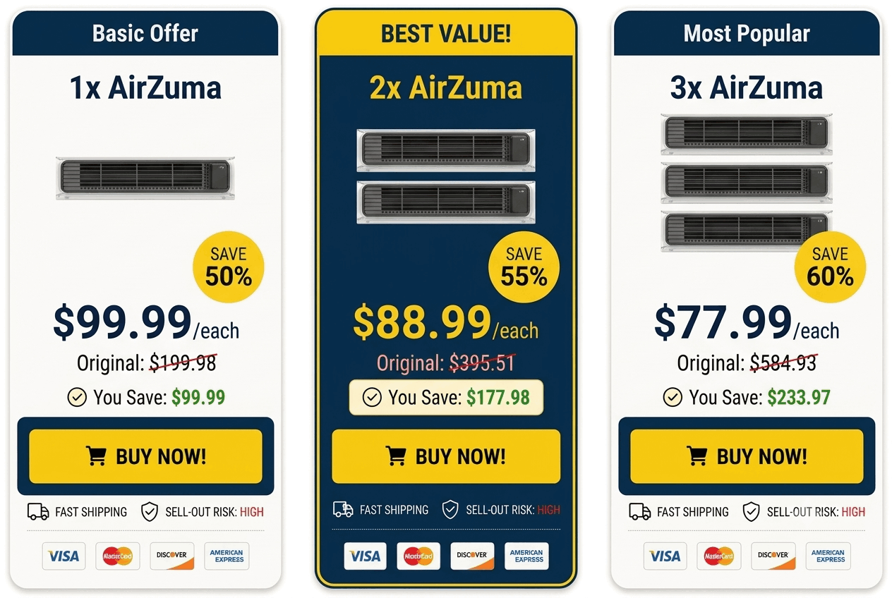 AirZuma packages and pricing