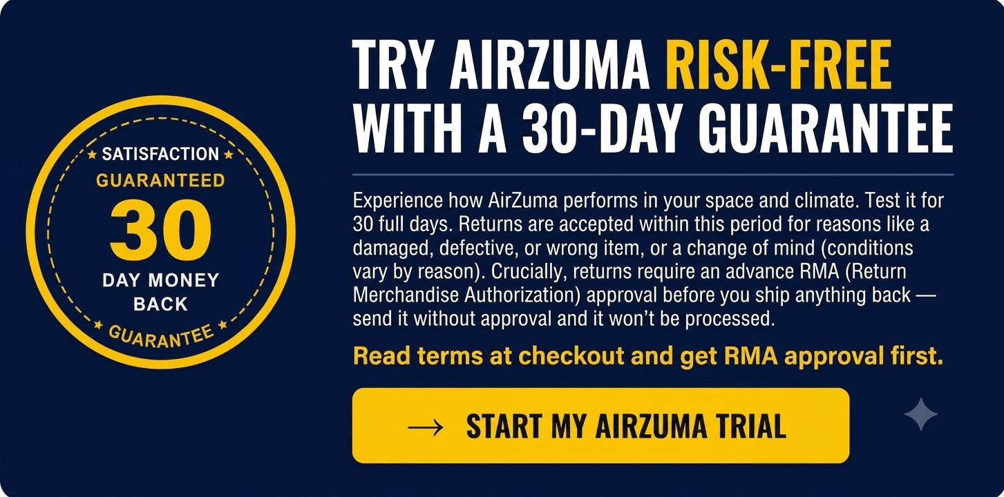 AirZuma 30-day money-back guarantee